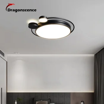 Šiuolaikinių LED lubų liustra dėl Prieškambario Balkonas Koridorius, Miegamasis Akrilo LED šviestuvai Juoda Juoda Balta patalpų apšvietimas