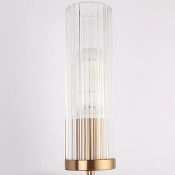 šiuolaikinės aukštos kokybės sienų lempos Geležies Lempa kūno stiklo lempų gaubtų Aukso Patalpų sconce LED E27 Paprasta sienos žibintai Naktiniai staleliai, lempa 220v