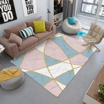 Šiuolaikinės marmuro šviesos prabanga Abstrakčiai miegamasis kambarys pilnas grindų kilimėlis gyvenamasis kambarys sofos arbatos stalo, kilimo, grindų kilimėlis