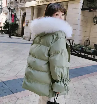 Žiemą storas šiltas Žemyn medvilnės paltai moterų korėjos mados chic in college stilius buvo plonas duonos-purus, paltai wq2415
