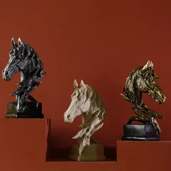Žirgo Galvos Abstrakti Skulptūra Miniatiūrinės Statulėlės Namų Dekoro Priedai Namų Stalo Statulos Apdaila Arklio Statula