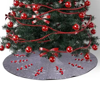 1 Vnt 120CM Kalėdų Eglutė Sijonas Didelis Pilka Raudona Bowknot Turas Šaliai, Papuošalai Kalėdų Medis, kiliminė danga, Namų