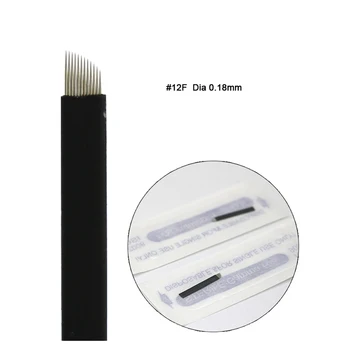 100vnt Plonas 0.18 mm Nano geležtės microblading adatos permanentinis Makiažas Antakių Tatuiruotė Adata, Disko Microblade 3D Siuvinėjimas