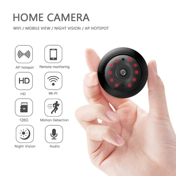 1080P Mini Belaidė Kamera, IP Kamera HD Kamera, WiFi Kūdikio stebėjimo Namų Saugumo Priežiūros ir SPINDULIŲ Naktinio Matymo Motion Detect