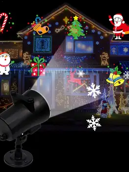 12 Modelius Kalėdų Snaigės Lazerinė Projekcija LED Projektorius, Šviesos, Naujų Metų Neperšlampamas Nuotolinio Valdymo Sodo Vejos Lempos