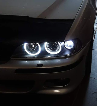 120W 6000K Automobilio LED Angel Eyes Marker Lemputės Halo Žiedas Lempa 01-03 BMW 5 serija E39 veido-pakėlė 525i 530i 540i