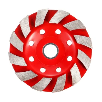 1Pc 100mm/5mm storio Spiralės tipo Segmento Diamond Ratų Disko Dubenį Šlifavimo Taurės Betono, Granito, Marmuro Poliravimo Šluostės
