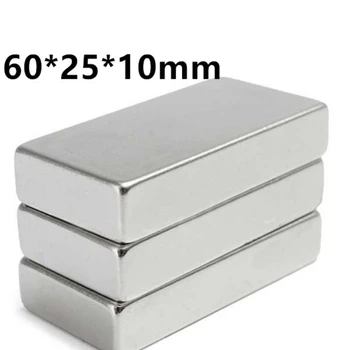 1pcs Kvadratinių Blokų, stačiakampio gretasienio Magnet60x30x10mm Galingas Retųjų Žemių Neodimio N52 Magnetai Garsiakalbis Varikliai Mayitr,dydis gali būti pagamintas