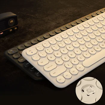 2.4 G Bevielio Silent Keyboard Ergonomiškas Pelės Turas keycap Klaviatūra, Žaidimų Pelės 