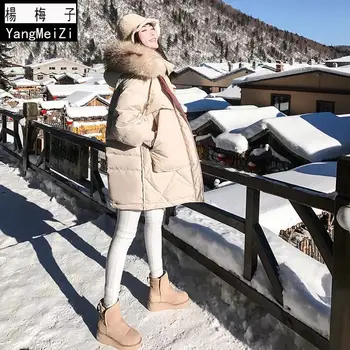2019 Striukė Parko Žiemos Moterys Gobtuvu Medvilnė Paminkštinimas Moterų Kailis Aukštos Kokybės Šiltas Outwear Moterų Manteau Femme Hiver X-long