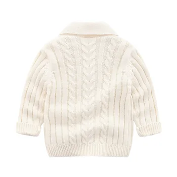 2020 m. rudens žiemos bamblys kūdikių drabužiai megzti berniukas megztinis minkštas patogus vaikams megztinis Vieną Krūtinėmis šiltą kūdikių drabužiai
