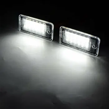 2VNT 18 LED Klaidų Licenciją Plokštelės Šviesos Žibintas, Skirtas Audi A3 A4 A5 A6 A8 B6 B7 Q7