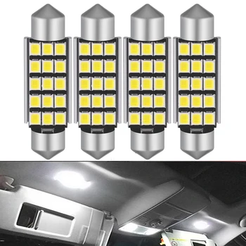4X C5W LED 41mm Balta CANBUS Lemputes 2835SMD Salono Šviesos Kupolas Licenciją Plokštelės Šviesos BMW E36 E39 E46 E90 E60 E30 E53 E70 