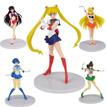5 Stilių, Animaciją, Veiksmų Skaičiai Anime Sailor Moon Veiksmų Skaičiai Mėnulio Galia Pvc Modelis Anime Kolekcija Vaikas Dovana Žaislas