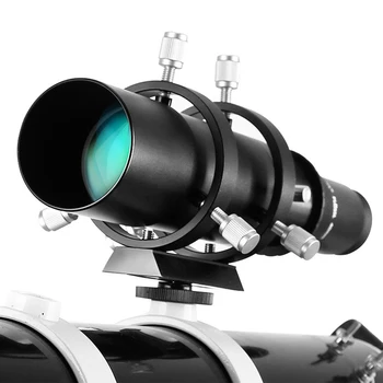 50mm Vadovas taikymo Sritis Finderscope su Dvigubos Spiralinės Focuser Astronomijos Teleskopas 183mm 1.25 į Židinio nuotolio Santykis Guidescope