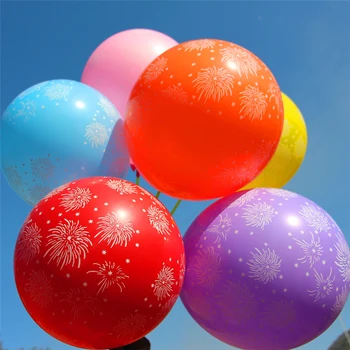 50pcs/100vnt Spausdinti Balionai, Fejerverkai, Žvaigždės Lateksiniai Balionai Vestuvių, Gimtadienio Apdailos Pripučiami Oro Ballon Baby Shower