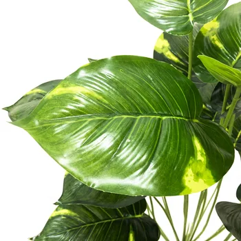 65cm 18forks Dideles Dirbtines Monstera Tropinių Augalų Netikrą Palmių Puokštė Žalia Plastiko Lapų Namų Havajų Šaliai Dekoro