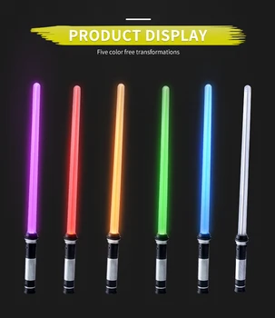 7 spalvų lazerio kardas Perjungiamos spalvų dvigubas kardas derinys bts light stick šviesą žaislai