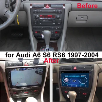 9 colių Android 8.1 GPS Navigacijos automobilinį Radijo Audi A6 S6 RS6 1997-2004 