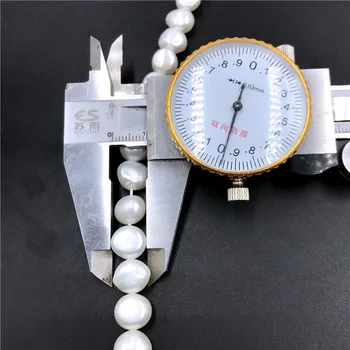 AAA Gėlavandenių Baltųjų Perlų Karoliukus, 9-10mm Baroko Geniune Perlai Turas Dirbtiniu būdu išaugintų Perlų, 