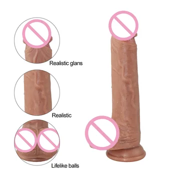 Analinis dildo vibratorius moterų sekso žaislai, strapon dildo tikrovišką vibratorių moterų minkštas žaislas big dick siurbtukas penis sekso parduotuvė