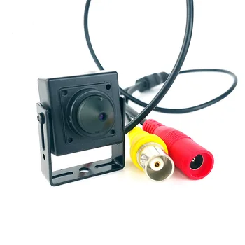 Analoginė vaizdo Kamera 1000TVL CVBS vaizdo kamera maža akutė objektyvas 25x25mm dydžio metalinė mini dėžutė fotoaparatas