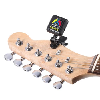 Aroma At-102 Įkrovimo Clip-On Guitar Tuner Spalvotas Ekranas Su Įmontuota Baterija, Usb Kabelis Chromatines Gitara, Bosinė Ukulėle(Bl