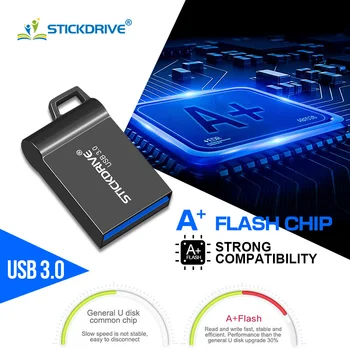 Atsparus vandeniui Metalo Sidabro usb 3.0 flash drive 64gb pen drive 16GB 32GB 8GB 4GB pendrive su raktų žiedas u disko atminties diske usb 3.0
