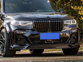 Aukštos kokybės ABS Black &Anglies pluošto Tinklelio Grotelių Apdaila Lenktynių Groteles Tinka BMW X7 G07 2019 2020+