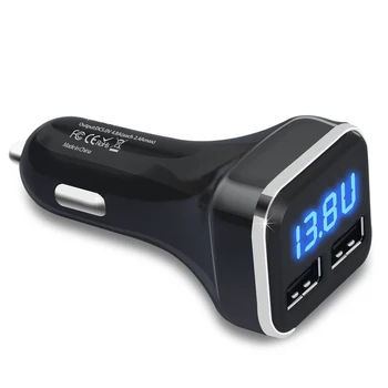 Automobilinis Telefono Kroviklis LED įtampos kontrolės 4.8 Greitai Išmanųjį telefoną USB Įkroviklius Dabartinės Ekrano energijos banko carregador portatil