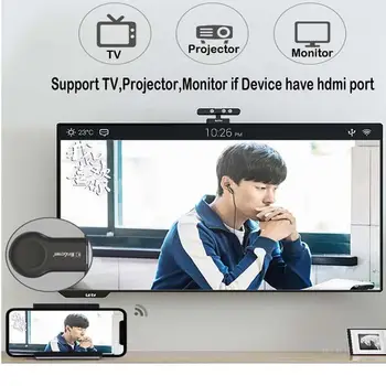Belaidžio 1080P TV Stick Wifi Ekranas Dongle Anycast Miracast AirPlay, DLNA Veidrodis Ekrano Imtuvas 
