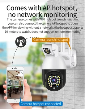 Belaidžių IP kamerų 1080P PTZ Wifi Smart Security Kameros CCTV HD LED IR Kamera Naktinio Matymo Tinklo kameros Vaizdo Stebėjimo