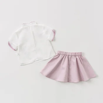 DB11647 Dave bella vasaros baby girl drabužių rinkiniai mielas gėlių vaikų kostiumai kūdikiams aukštos kokybės drabužius gėlių mergaičių apranga