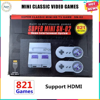 Didmeninė 8 bitų Mini HDMI TV Šeima Vaizdo Žaidimų Konsolės Nešiojamą Pastatytas 821 Klasikinis 