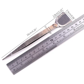 Du vienetai Cirkonio Diamond Nerūdijančio Plieno Pincetas Su Kaušeliai Patogus nagų apdaila removal tool H1071