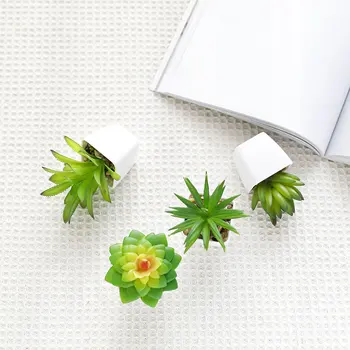 Erxiaobao 4 Vnt / Set Mielas Dirbtinis Succulents Gėlės Modeliavimas Mini Bonsai Puodą su Padirbtų Augalai, Gėlės, Kambario Dekoracija