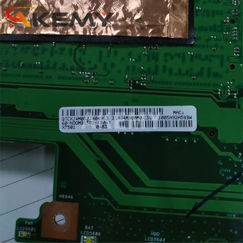 GL753VD Plokštė Pagrindinė plokštė REV: 2.0 m/ GTX 1050Ti 4G GPU + i7-7700HQ 2.8 Ghz CPU Asus ROG GL753V GL753VE GL753VD Nešiojamieji kompiuteriai