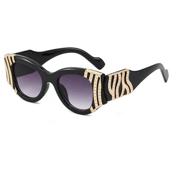 Ins Prabanga, Cat Eye Akiniai nuo saulės Moterims, 2021 M. Derliaus Ovalo Sunglass Punk Saulės Akiniai Vyrų Oculos Feminino Lentes Gafas De Sol UV400