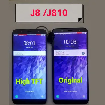 J810 LCD Samsung Galaxy J8 2018 J810 LCD Ekranas SM-J810 j810F j810DS Jutiklinis Ekranas Išbandyti skaitmeninis keitiklis Asamblėja