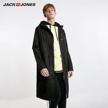 JackJones Vyrų Gobtuvu Ilgas Kailis Trech Kailis Per kelio Striukė Streetwear| 219121549