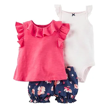 Kūdikių drabužiai nustatyti 3pcs berniukai romper vasaros bamblys mergaičių drabužiai, vaikiški drabužiai vienaragis mažylis berniukas marškinėliai kūdikiams, kūdikių apranga kelnės