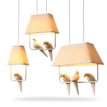 Kūrybos Medžiaga meno paukštis LED sieniniai šviestuvai vaikų kambarys, restoranas, virtuvės puošmena kabo lempa hotle lempos 110v, 220v