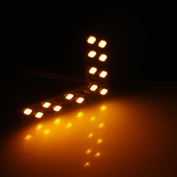LEADTOPS 10vnt/daug geltonos posūkio signalo lemputė šviesos rodyklių 14 led automobilinės Galinio vaizdo Veidrodėlis Indikatorius Mirksi DI