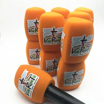 Linhuipad O15 Oranžinės spalvos mikrofonas stiklus pritaikyti logotipas Rankinį priekinį stiklą Už Mikrofonas Sennheiser 4CM(1.57 in)