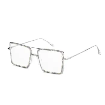 Mados Skaidrus aikštė akiniai nuo saulės metalo rėmas Moterų overize taurės Vyrų Akinių Rėmeliai vėpla paprasto akinius aišku atspalvių