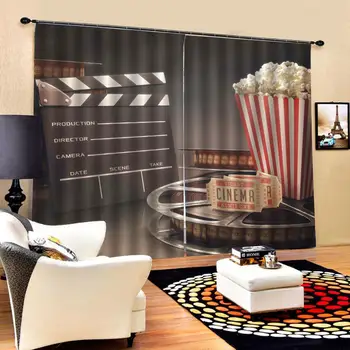 Maisto užuolaidos Langą Blackout Prabanga 3D Užuolaidos nustatyti Lova gyvenamojo kambario, Biuro, Viešbučio, Namų Sienos Dekoratyvinis