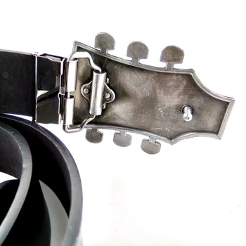 Mens Didelis sagtimi diržas su raudona mėlyna juoda muzikos serijos gitara galvos Metalines Diržo Sagtis kaubojus odinius diržus ceinture homme-130 cm