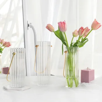 Modernus minimalistinio stiliaus namų puošybai Šiaurės kambarį gėlių kompozicijų gėlių stiklo vaza apdailos Papuošalai dovana