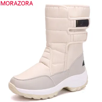 MORAZORA 2020 sniego batai Neperšlampami, neslidžia storas kailis šiltas žiemos batai, suapvalinti tne butas platformos batai moterims, batai
