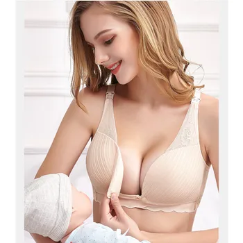 Motinystės liemenėlė Priekyje užsegamas saga nėštumo drabužiai Kvėpuojantis Nėrinių liemenėlės maitinančioms Surinkti Anti-Sag nėščia seksualus apatinis trikotažas